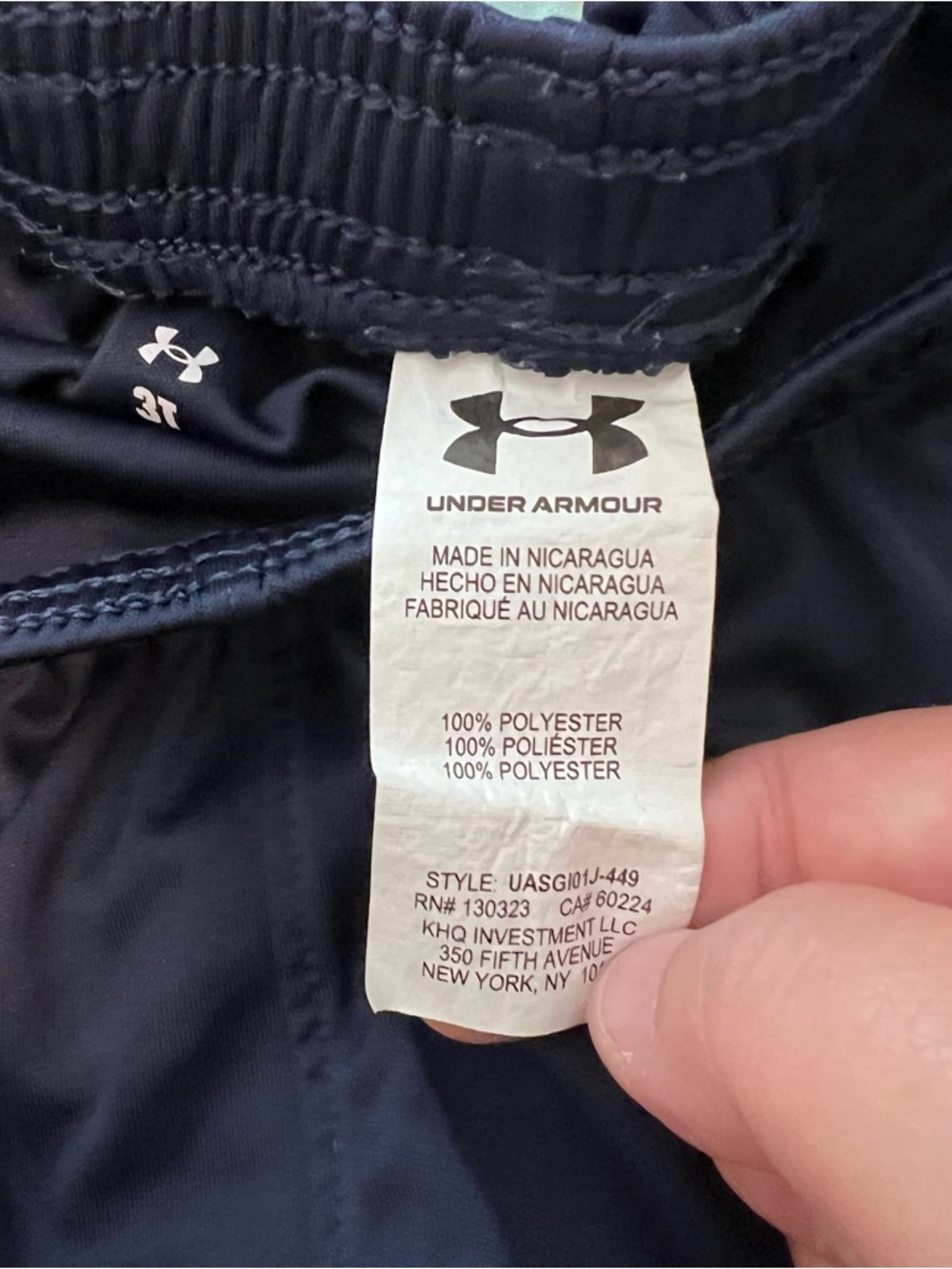 Under Armour Boys' Athletic Shorts - Navy and Black - Picture 4 of 4